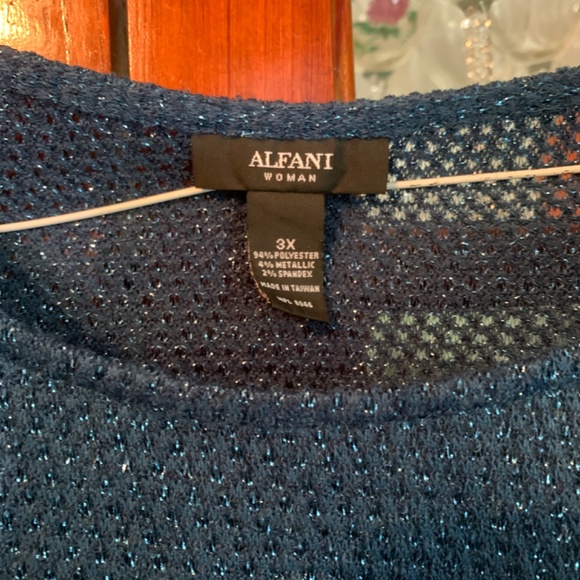 Alfani metallic top/sweater in urban teal. NWT . Retail 65.50 - Picture 3 of 7